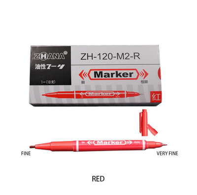 Red GEL PEN / skin marker with 2 different size