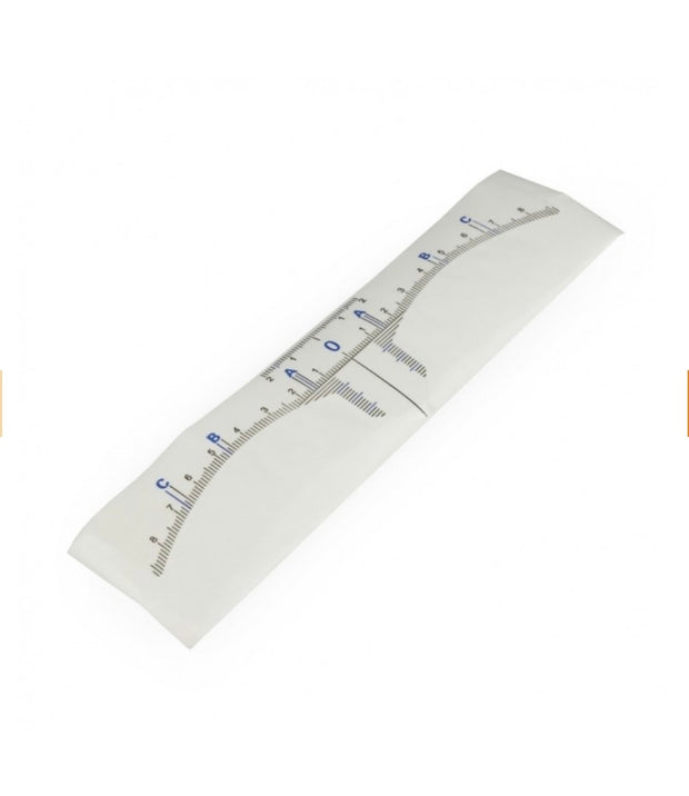 Disposable sticky ruler